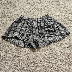Black and White Casual Pajama Abercrombie and Fitch Shorts